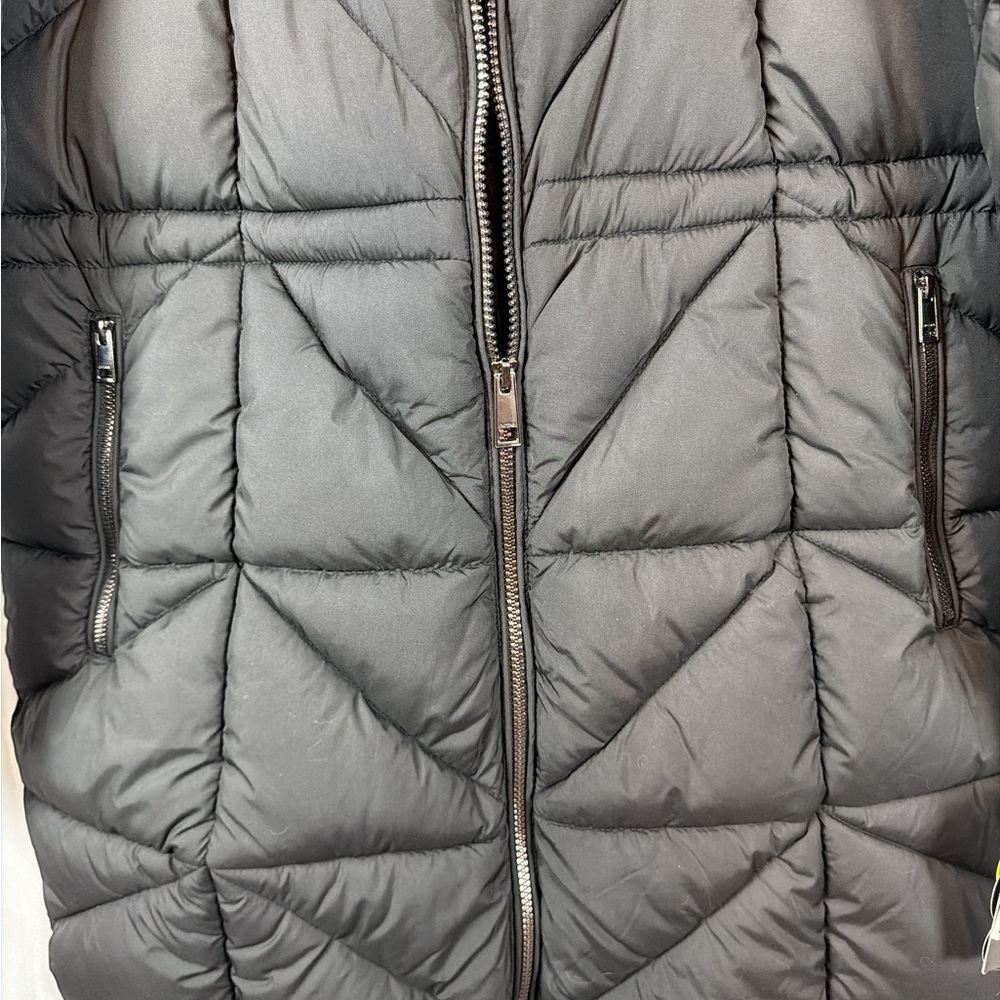 BCBG Cloud Collection Long Black Puffer Coat - Picture 5 of 8